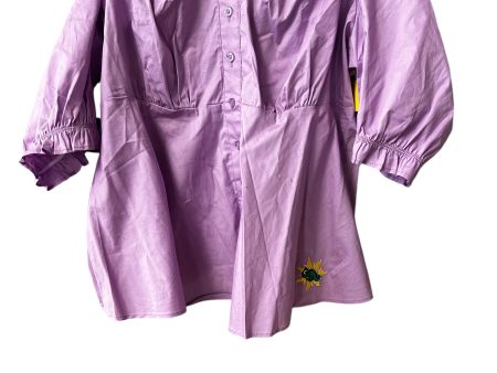 Top Short Sleeve By Torrid In Purple, Size: Xl For Sale