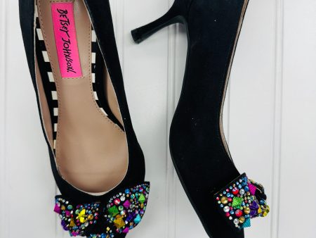 Shoes Heels Kitten By Betsey Johnson In Black, Size: 5.5 Online Sale