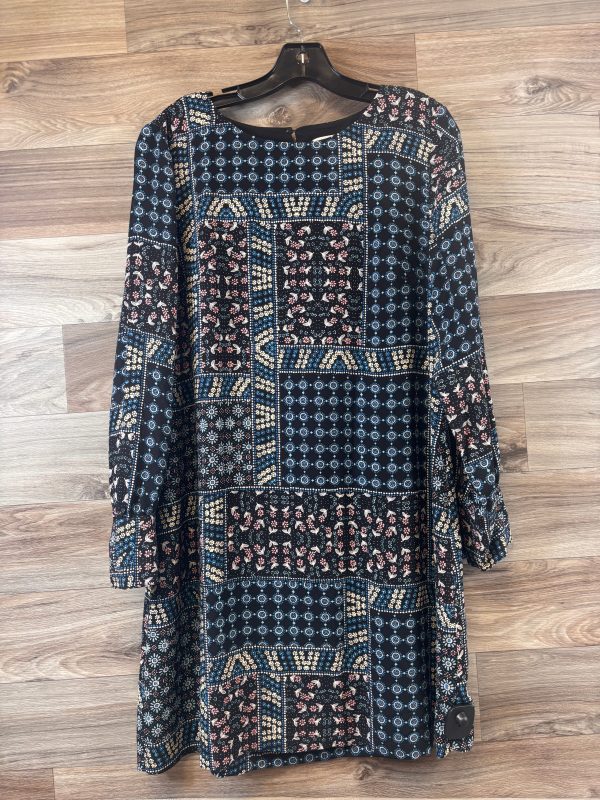 Dress Casual Midi By Loft In Blue & Brown, Size: 6 Fashion