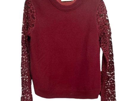 Merino Peplum Sweater Designer By Tory Burch In Red, Size: S Discount