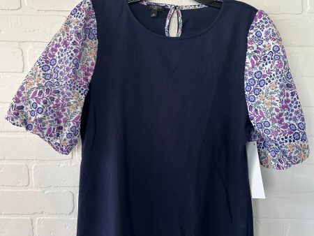 Top Short Sleeve By Talbots In Blue & Purple, Size: Mp Hot on Sale