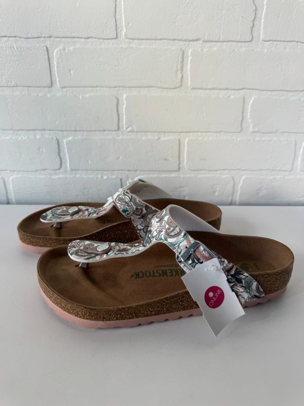 Sandals Flats By Birkenstock In Floral Print, Size: 7 Hot on Sale