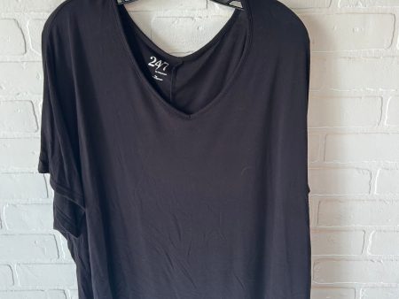 Top Short Sleeve Basic By Maurices In Black, Size: 1x Cheap