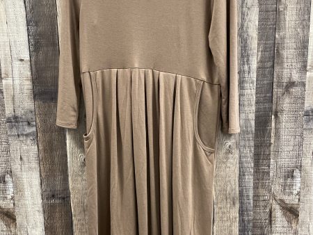 Dress Casual Midi By Zenana Outfitters In Tan, Size: L Online Sale