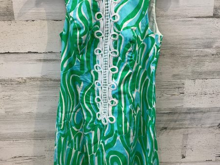 Dress Casual Midi By Lilly Pulitzer In Green & White, Size: Xs For Sale