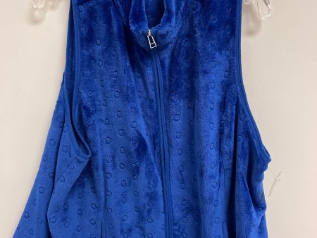 Vest Faux Fur & Sherpa By Kim Rogers In Blue, Size: 2x Online