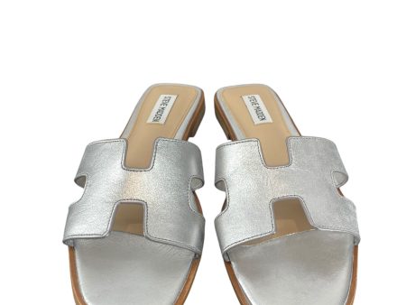 Sandals Flats By Steve Madden In Silver, Size: 8 Sale