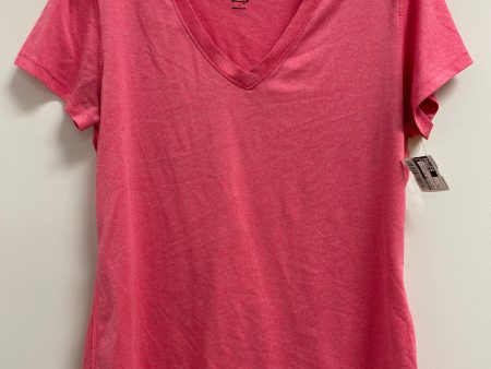 Athletic Top Short Sleeve By Champion In Pink, Size: L Fashion