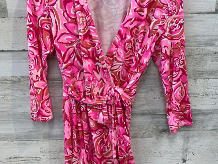 Romper By Lilly Pulitzer In Pink & White, Size: S on Sale