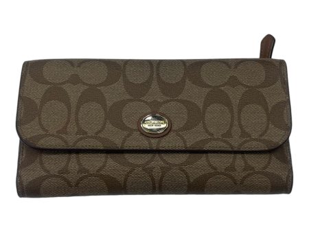 Wallet Designer By Coach In Tan, Size:Large For Sale