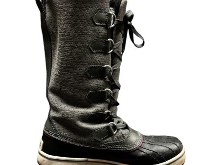 Boots Snow By Sorel In Black & Grey, Size: 6 on Sale