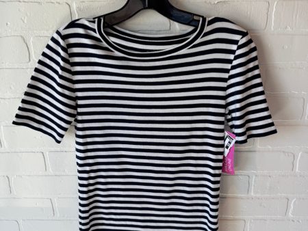 Top Short Sleeve Basic By J. Crew In Blue & White, Size: S For Cheap