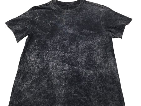 Athletic Top Short Sleeve By Lululemon In Black & Grey, Size: 4 Online Hot Sale