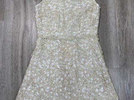 Dress Party Short By Charming Charlie In Gold & White, Size: M Sale