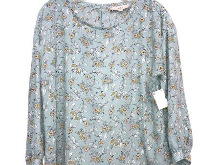 FLORAL PRINT TOP LS by LOFT Size:M Online