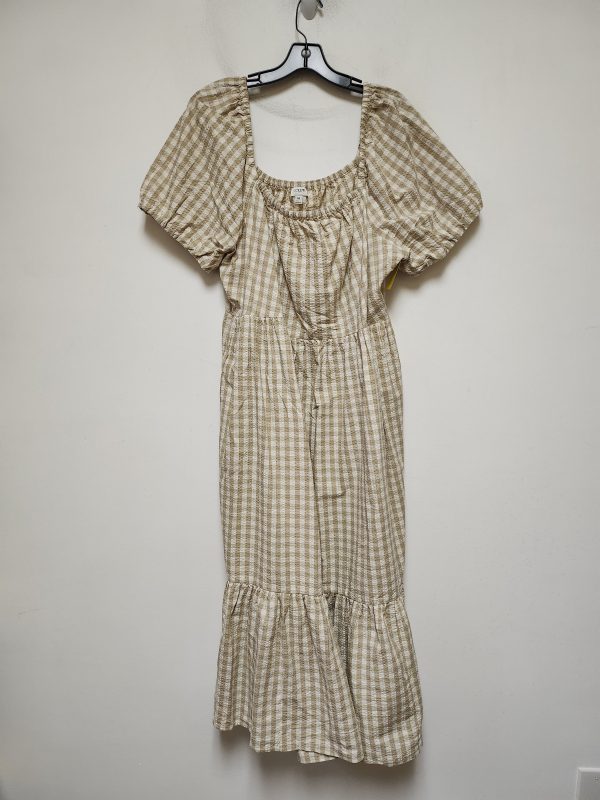 Dress Casual Midi By J. Crew In Plaid Pattern, Size: 2x Cheap