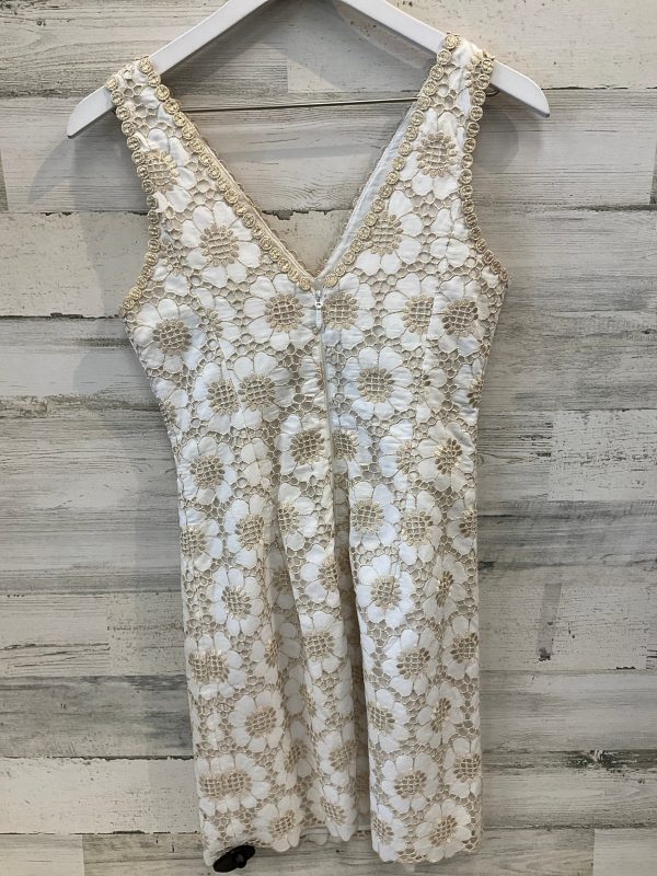 Dress Party Midi By Lilly Pulitzer In Gold & White, Size: Xs Fashion