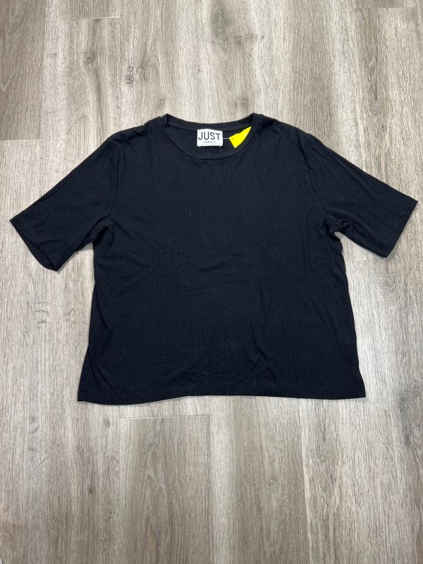 Top Short Sleeve Basic By Just In Black, Size: M For Cheap