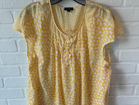 Top Short Sleeve By Talbots In White & Yellow, Size: Xl Fashion