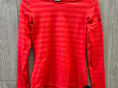 Athletic Top Long Sleeve Collar By Nike In Red, Size: S on Sale