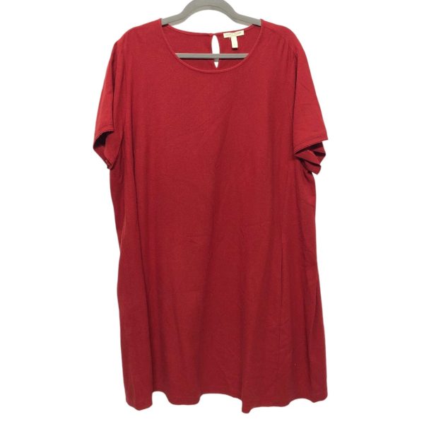 Dress Casual Short By Eileen Fisher In Red, Size: 1x Cheap