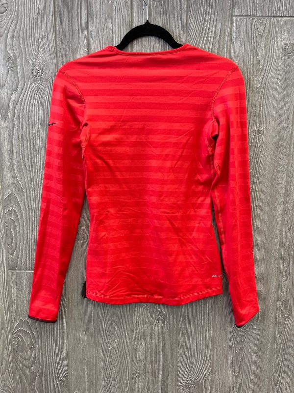 Athletic Top Long Sleeve Collar By Nike In Red, Size: S on Sale