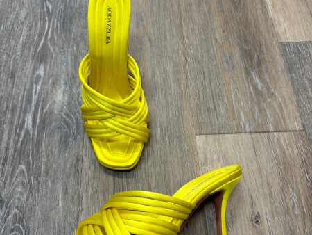 Sandals Designer By Aquazzura In Yellow, Size: 8 Online