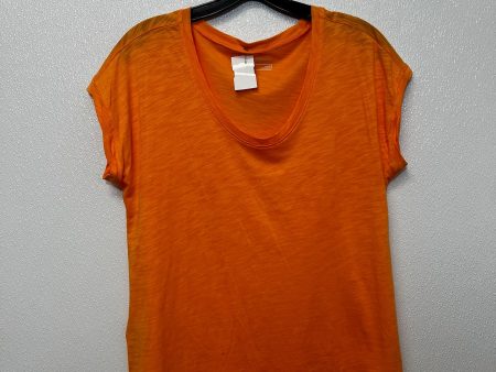 Top Short Sleeve Basic By Eddie Bauer O In Orange, Size: S Online