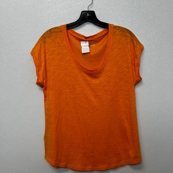 Top Short Sleeve Basic By Eddie Bauer O In Orange, Size: S Online